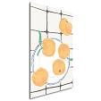 mandarijnen op bord mock up aluminium staand