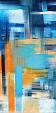 Abstract blauw oranje