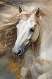 Wild paard met wapperende manen