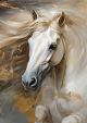 Wild paard met wapperende manen