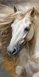 Wild paard met wapperende manen