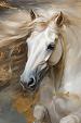 Wild paard met wapperende manen