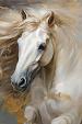Wild paard met wapperende manen