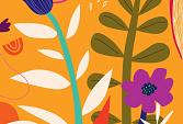Bloemencompositie oranje #28
