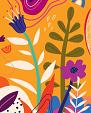 Bloemencompositie oranje #28
