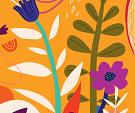 Bloemencompositie oranje #28