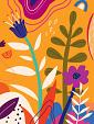 Bloemencompositie oranje #28