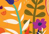 Bloemencompositie oranje #28