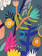 Bloemencompositie blauw #23