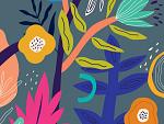 Bloemencompositie blauw #23