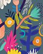 Bloemencompositie blauw #23