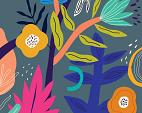 Bloemencompositie blauw #23