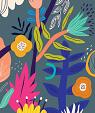 Bloemencompositie blauw #23