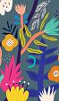 Bloemencompositie blauw #23