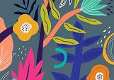 Bloemencompositie blauw #23