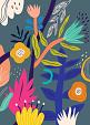 Bloemencompositie blauw #23