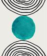 Minimalistische cirkel blauw #7