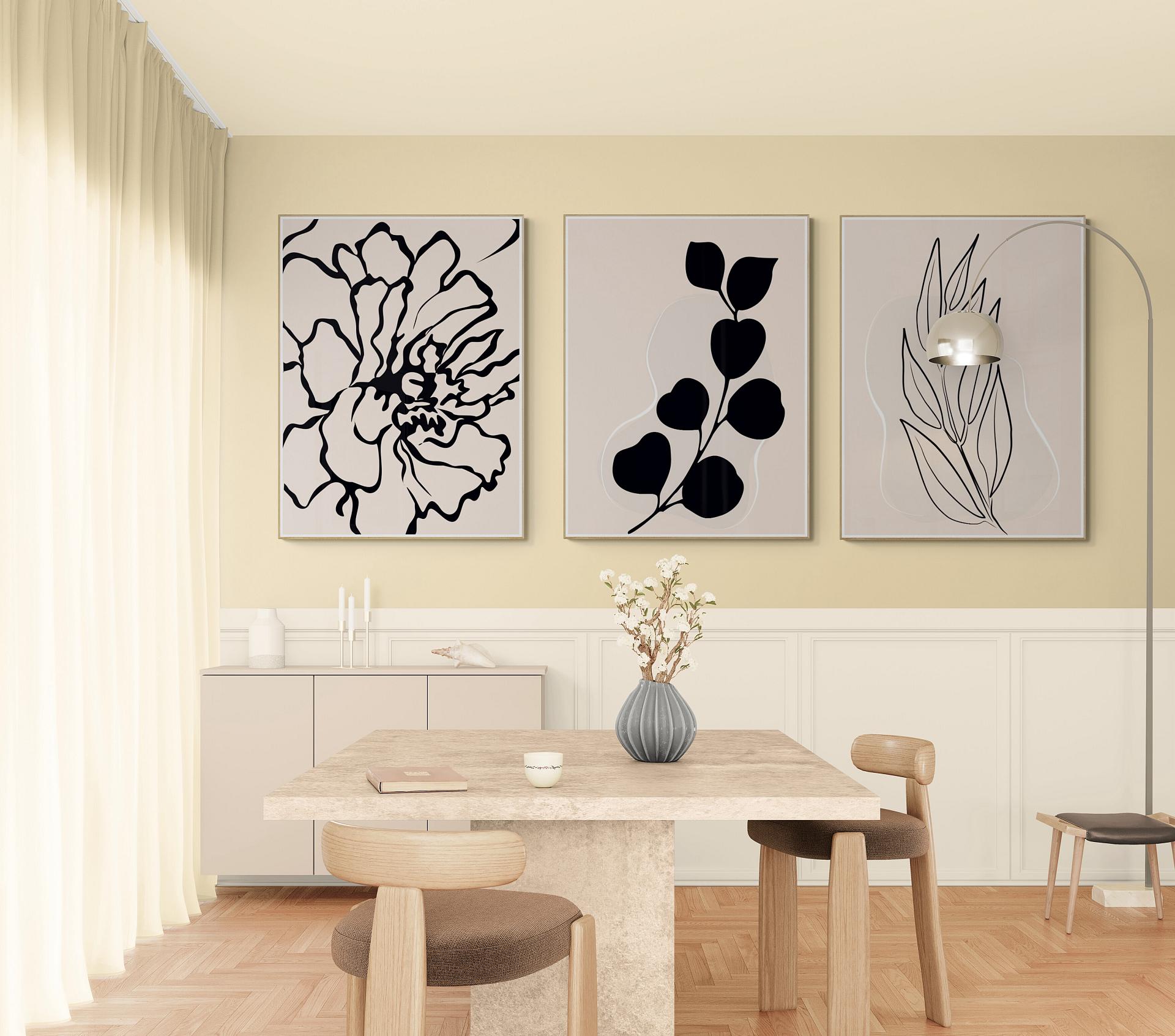 open dining area with modern furnishings