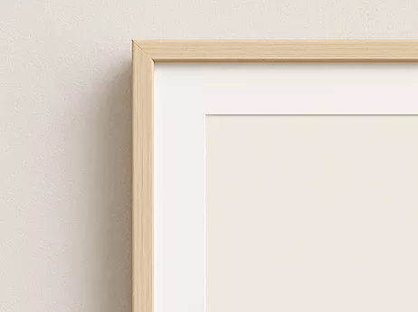 Wanddecoratie stuk met lijst. De wanddecoratie is gemaakt van Forex