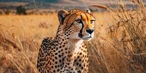 Cheetah in savannegras