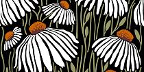 Handgetekend patroon met bloemen