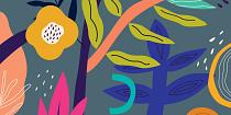 Bloemencompositie blauw #23