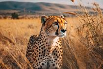 Cheetah in savannegras