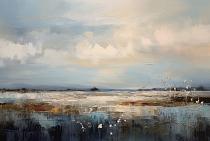 Pastelachtig landschap
