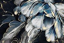 Schitterende bloembladeren navy blauw