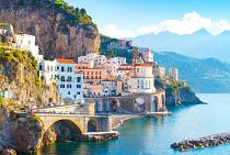 Stadsgezicht van de stad Amalfi, Italië