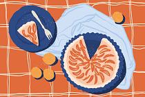 16753 ol tafel met taart 90x60