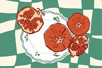 16779 ol groene compositie met uien 30x20