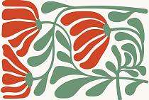 17281 ol abstracte bloemenposter  9 30x20