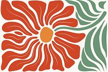 17703 ol abstracte bloemenposter  17 60x40