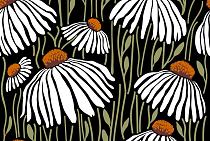 Handgetekend patroon met bloemen
