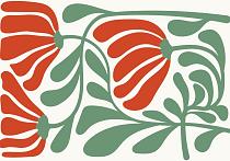 17309 ol abstracte bloemenposter  9 100x70