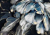 Schitterende bloembladeren navy blauw