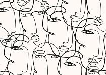 3927 ol lijntekening gezichten a2
