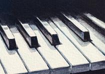 Gedetailleerde pianotoetsen