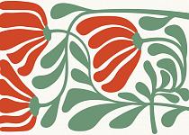 17298 ol abstracte bloemenposter  9 70x50