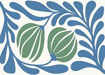17858 ol abstracte bloemenposter  20 70x50