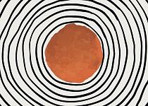 Minimalistische cirkel rood #10