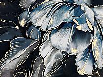 Schitterende bloembladeren navy blauw