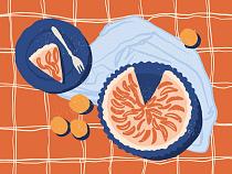 16732 ol tafel met taart 40x30