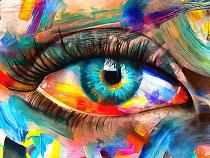 Close-up oog abstract