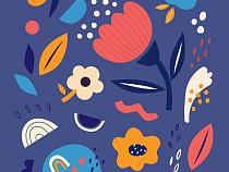Bloemencompositie blauw #31