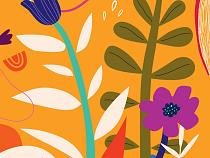 Bloemencompositie oranje #28