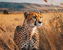Cheetah in savannegras