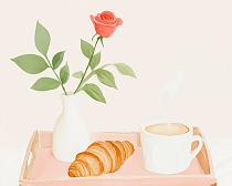 19481 ol dienblad met ontbijt 50x40