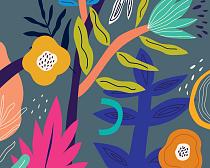 Bloemencompositie blauw #23